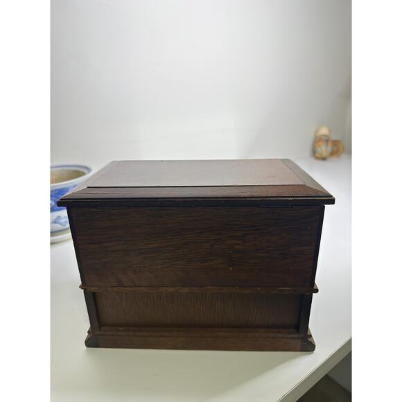 Vintage Wood Jewelry box with Drawer - Picture 10 of 10